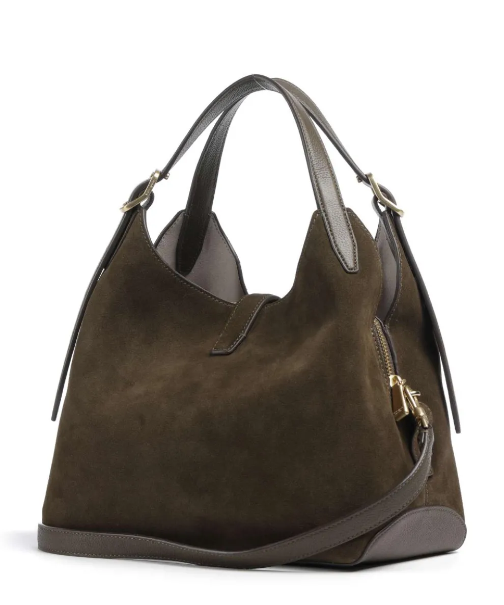 Deco Handbag brushed cow leather olive-green