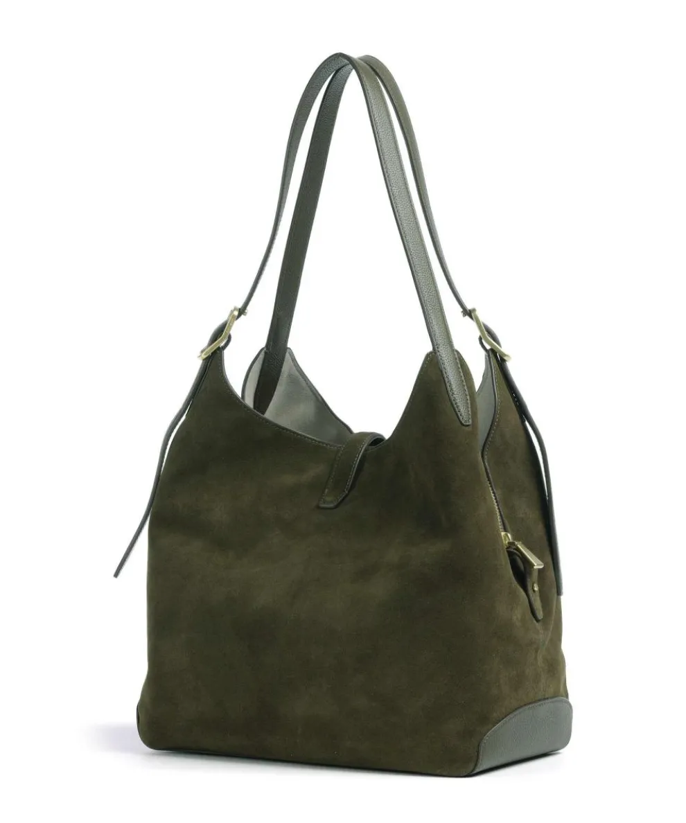 Deco Hobo bag brushed cow leather dark brown