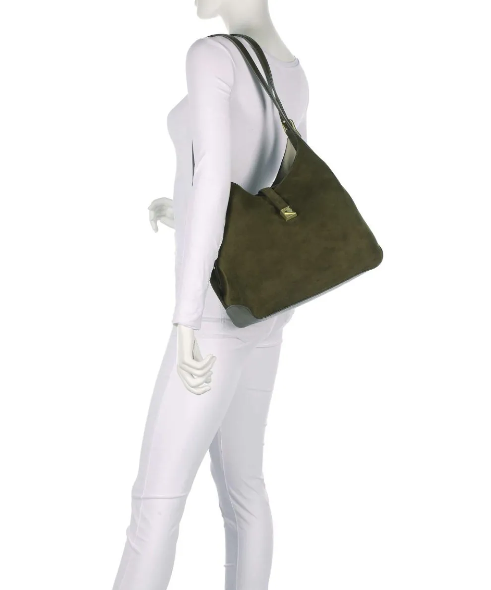 Deco Hobo bag brushed cow leather dark brown