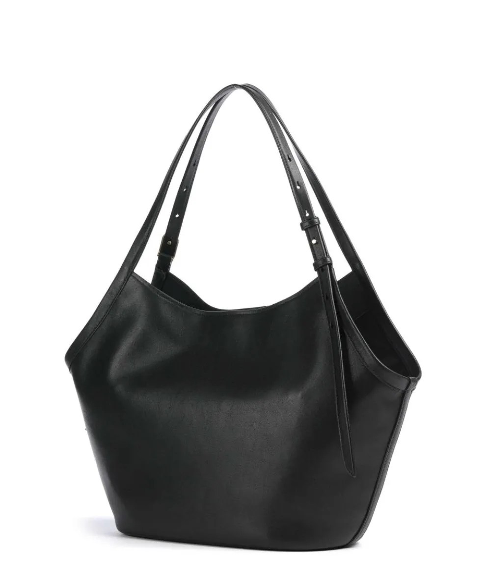 Deco Hobo bag fine grain leather black
