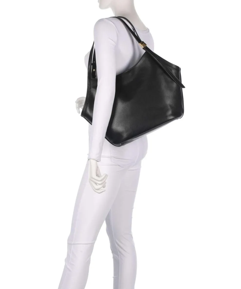 Deco Hobo bag fine grain leather black