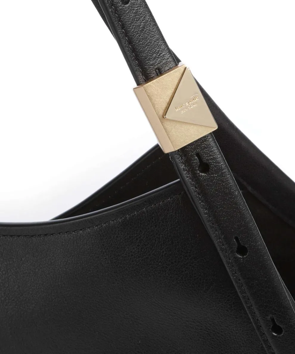 Deco Hobo bag fine grain leather black