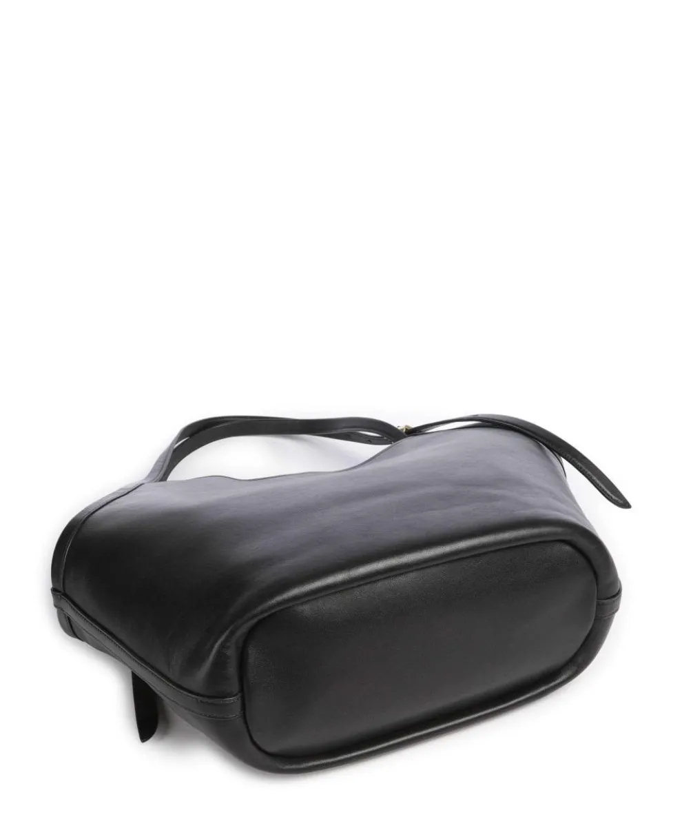 Deco Hobo bag fine grain leather black