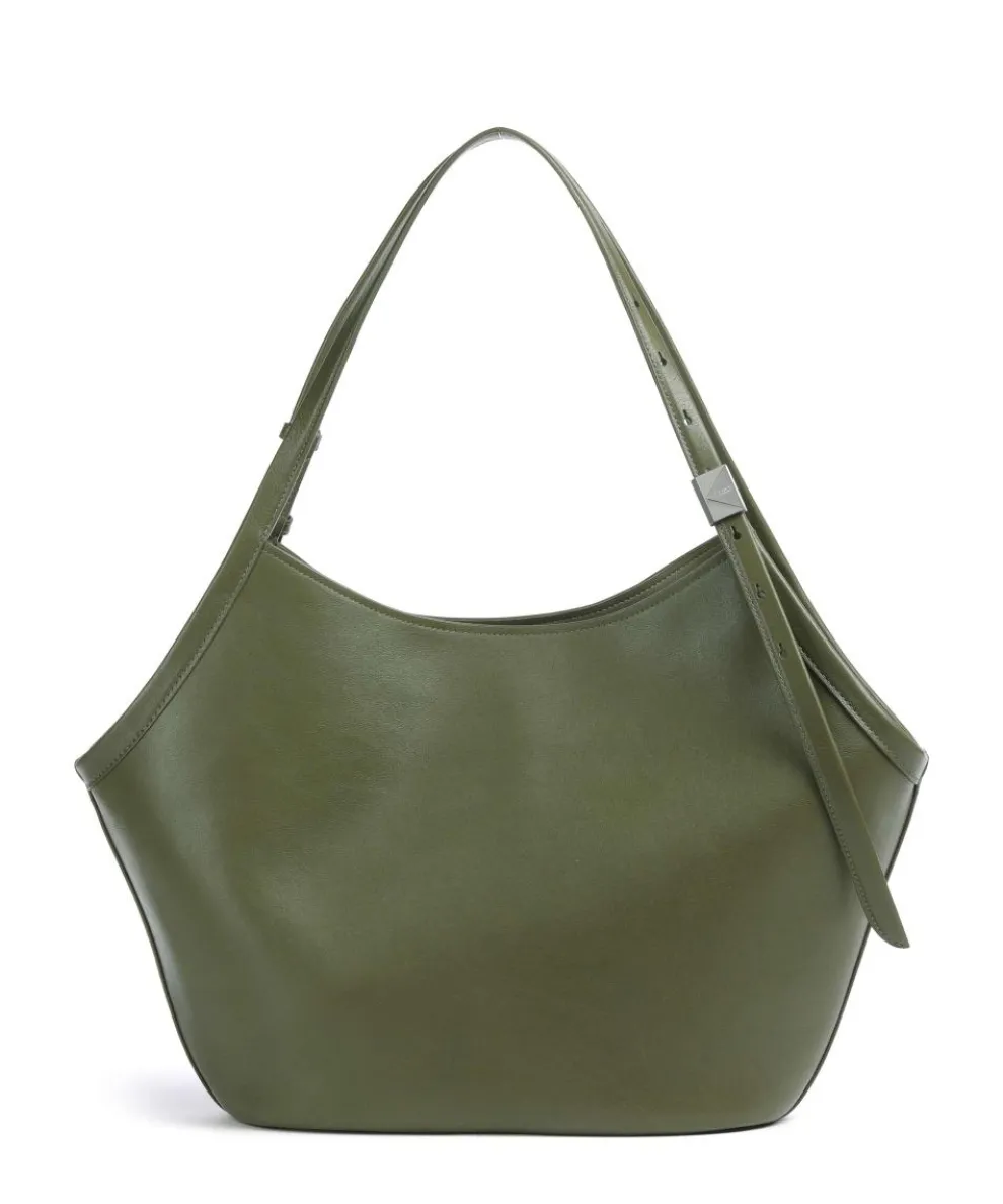 Deco Hobo bag fine grain leather khaki