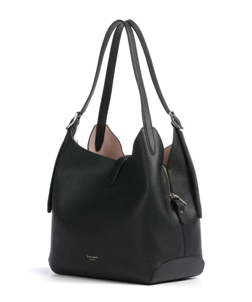 Deco Hobo bag grained cow leather black
