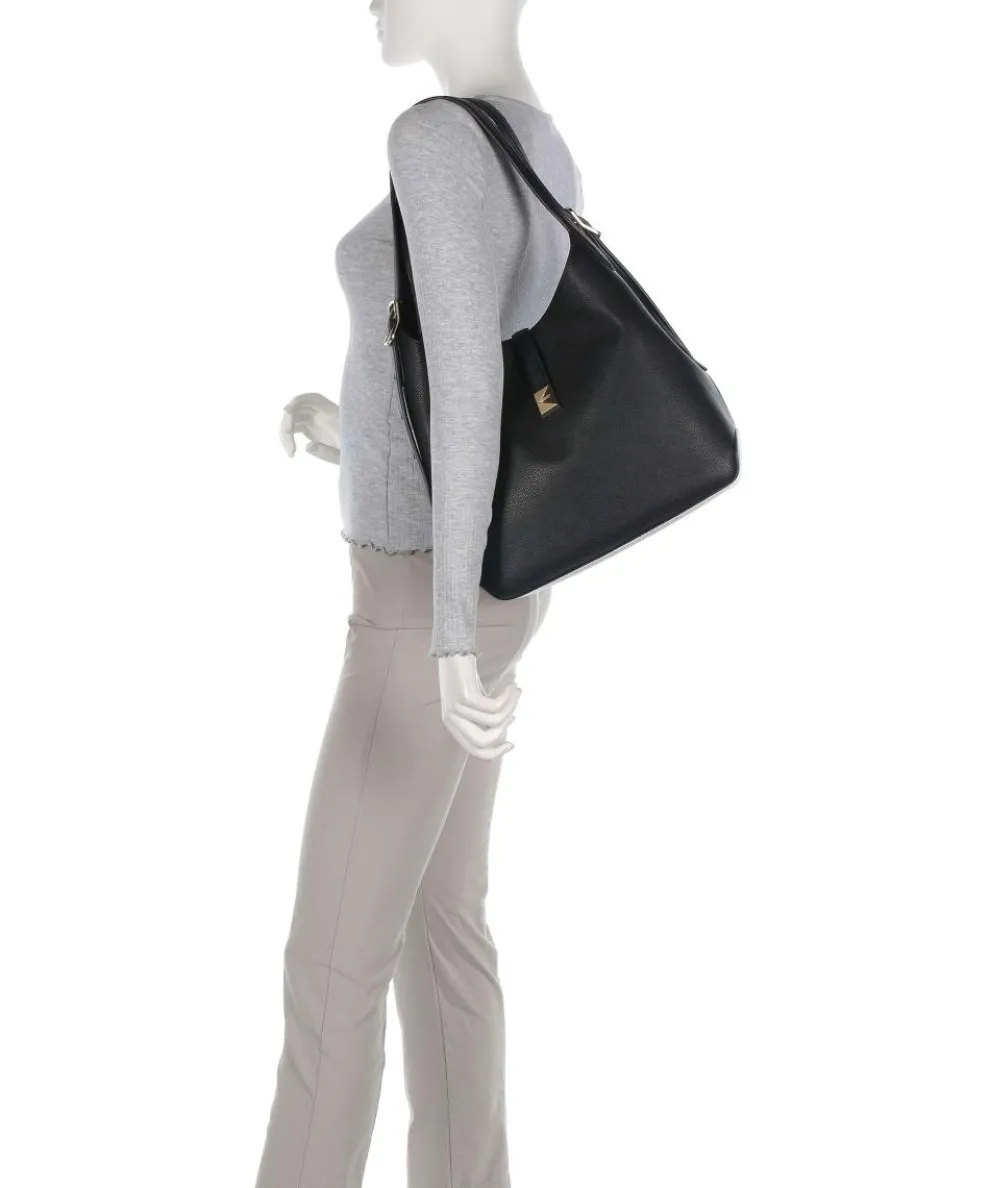 Deco Hobo bag grained cow leather black