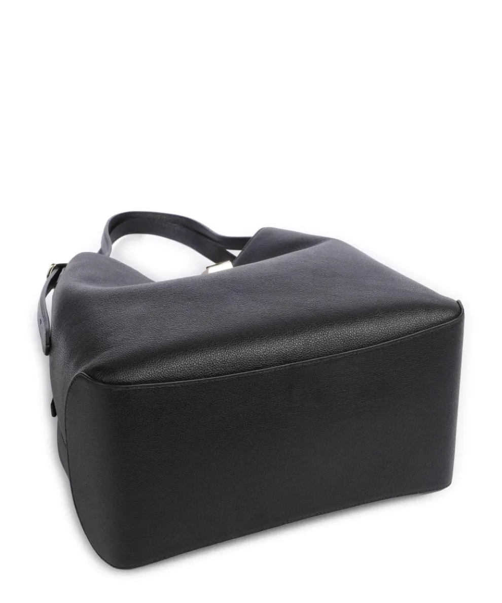 Deco Hobo bag grained cow leather black