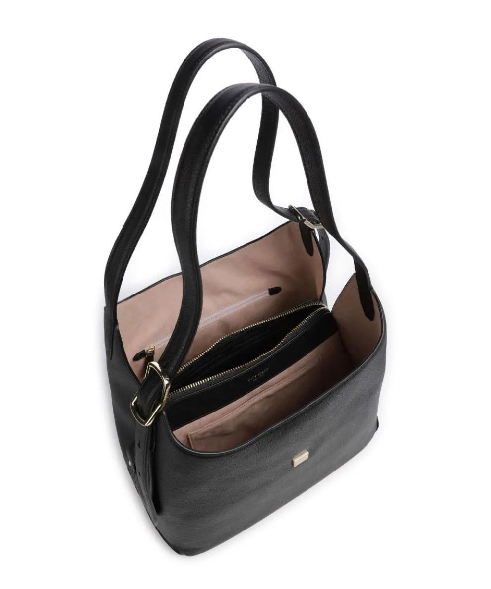 Deco Hobo bag grained cow leather black