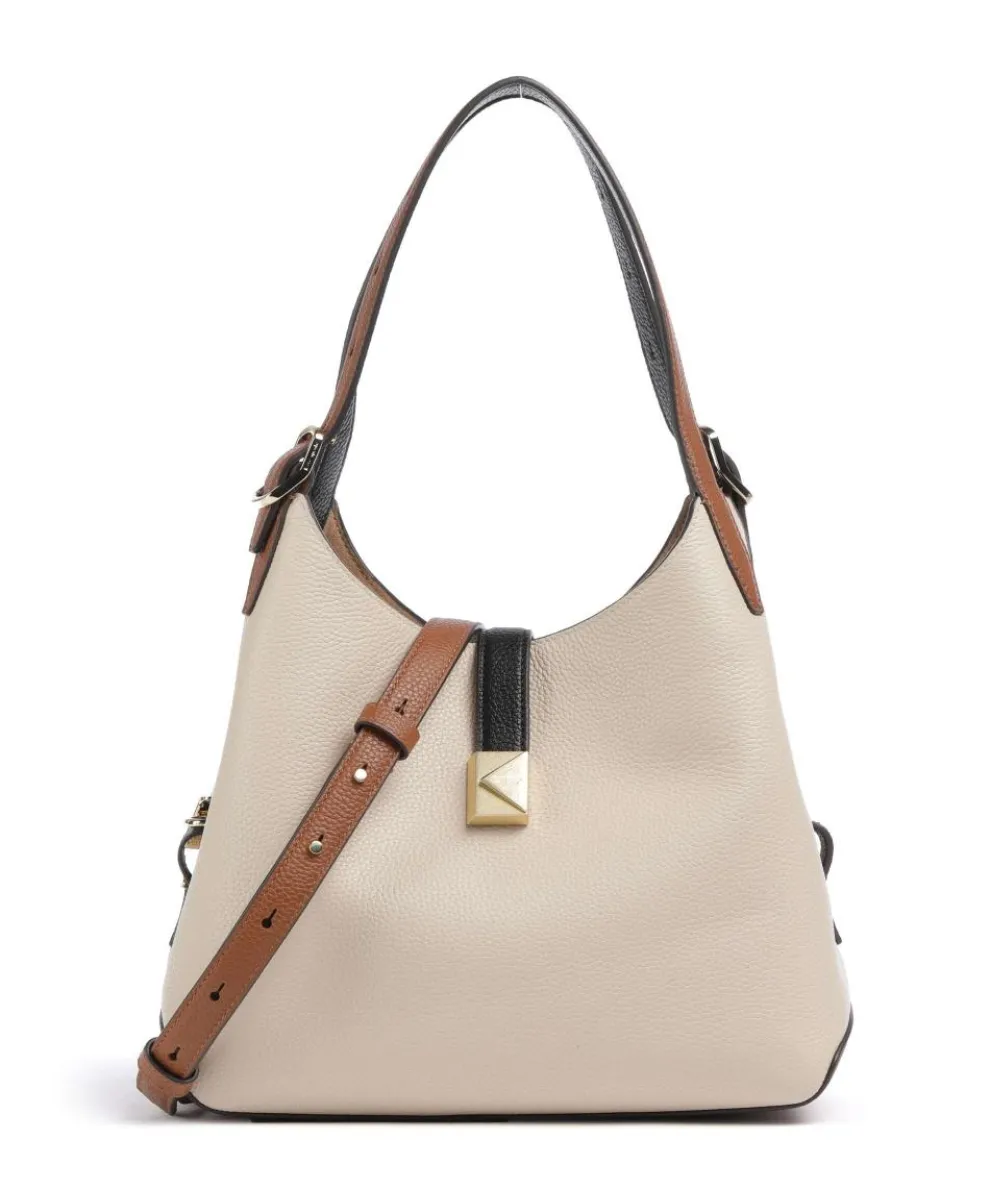 Deco Hobo bag grained cow leather beige/brown