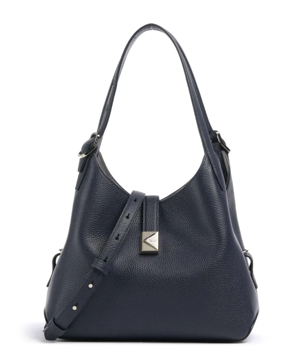 Deco Hobo bag grained cow leather navy