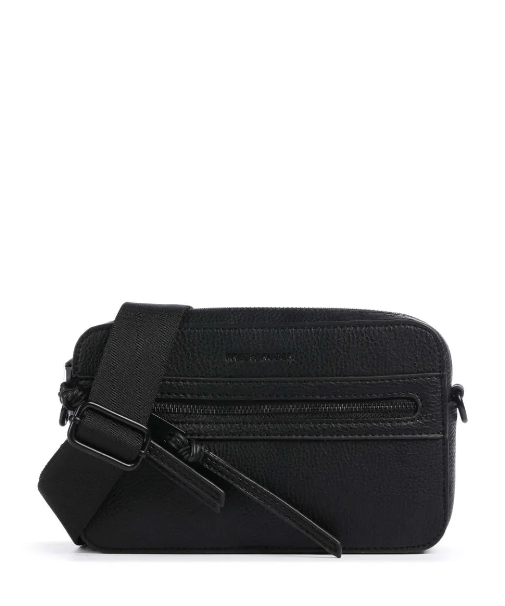 Deep Dark Crossbody bag imitation leather black