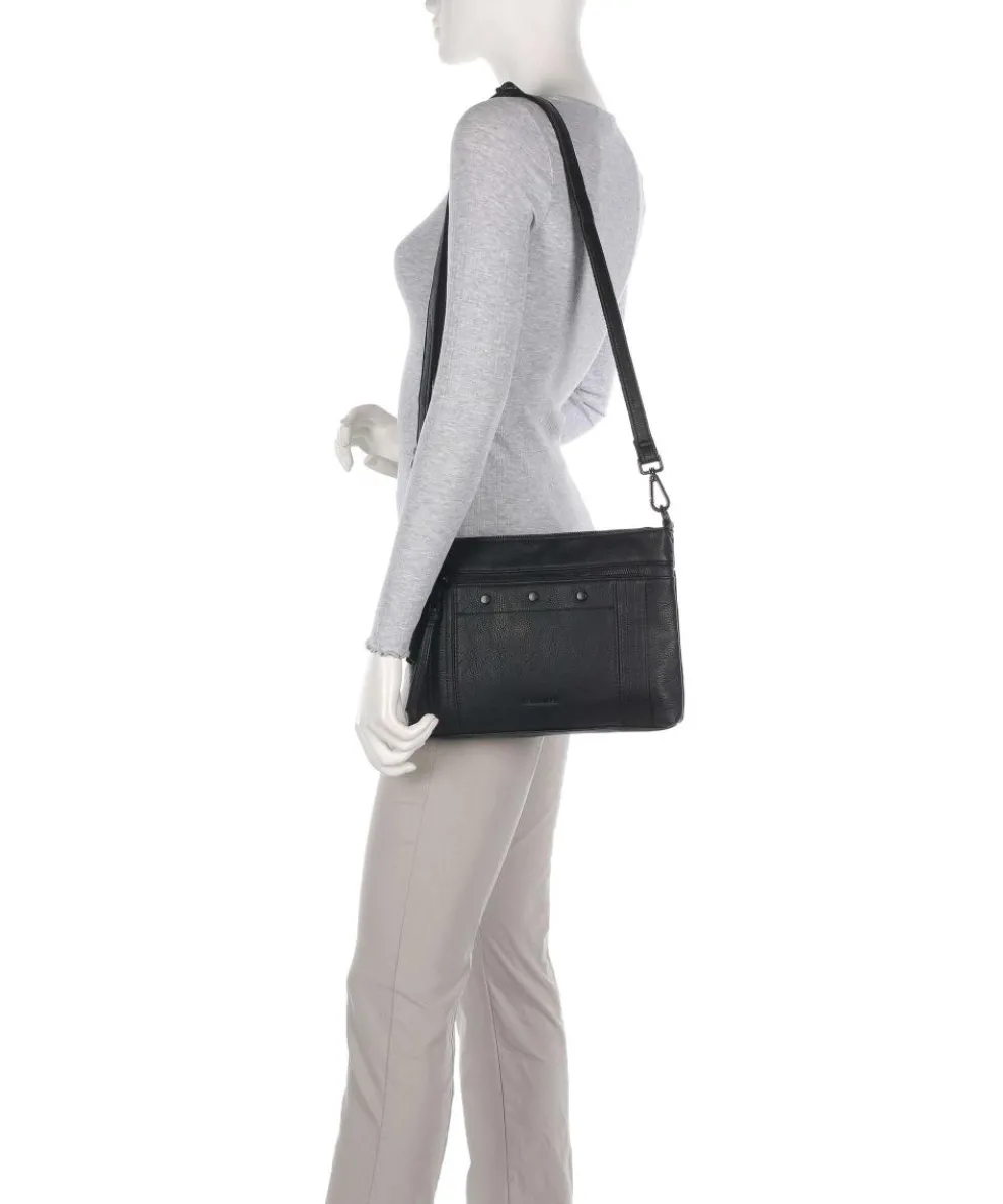 Deep Dark Shoulder bag imitation leather black