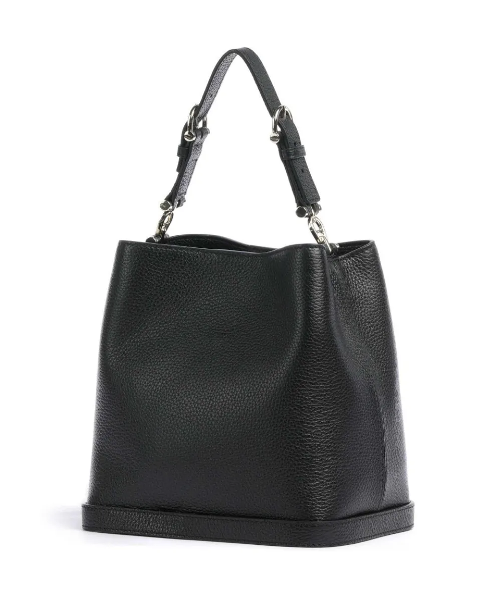 Delia S Bucket bag grained cow leather black