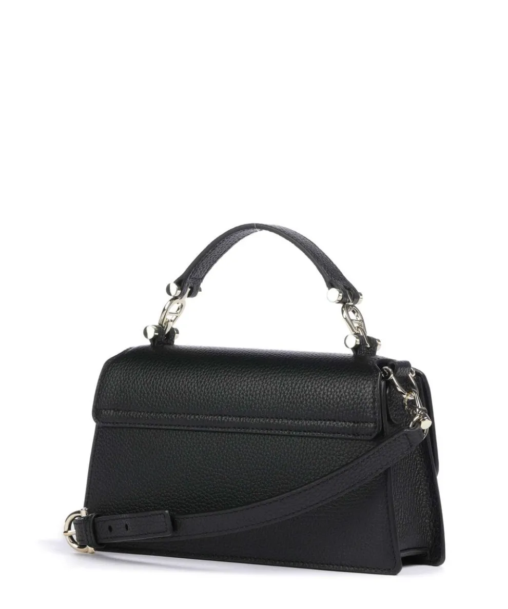 Delia S Crossbody bag grained cow leather black