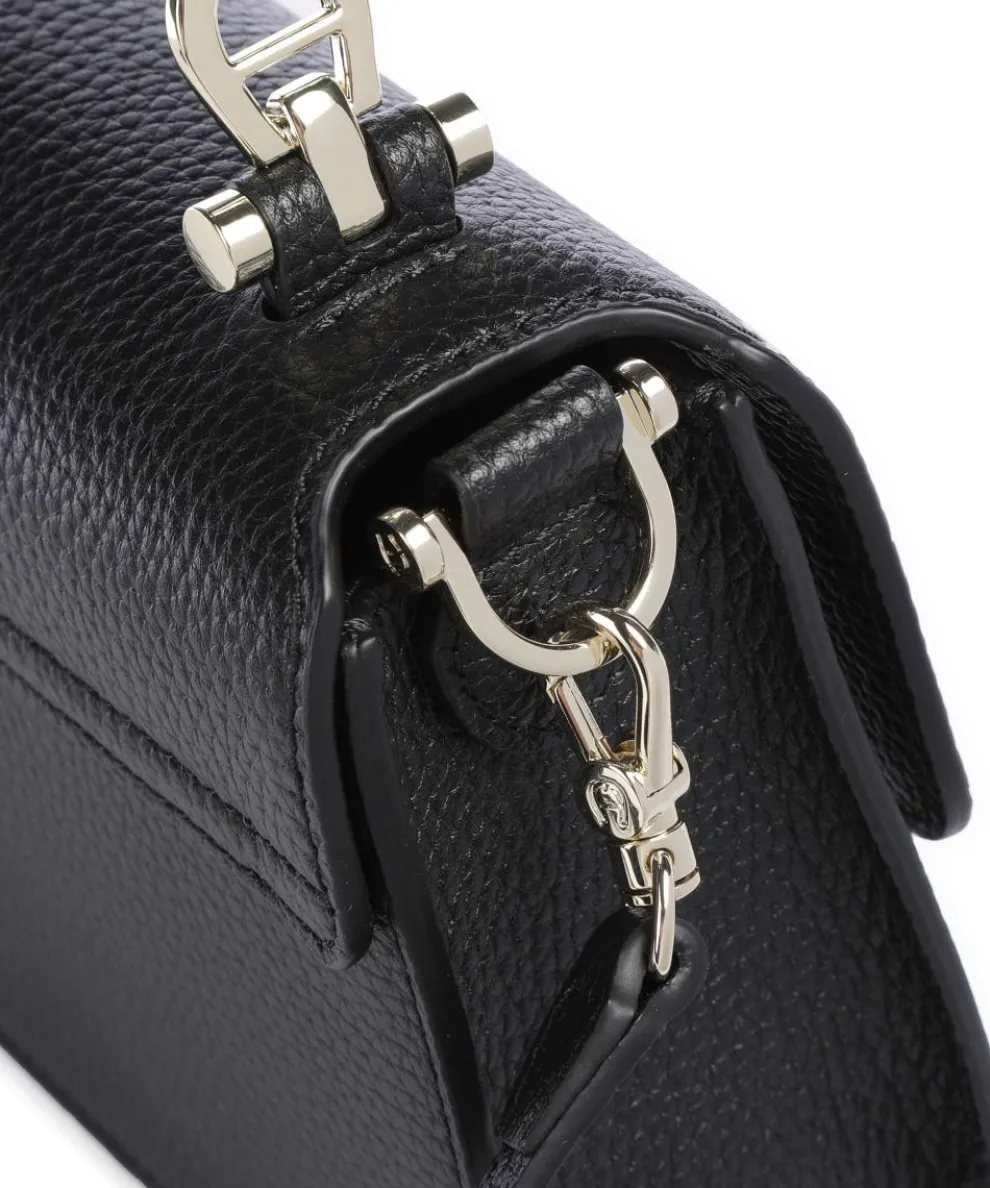 Delia S Crossbody bag grained cow leather black