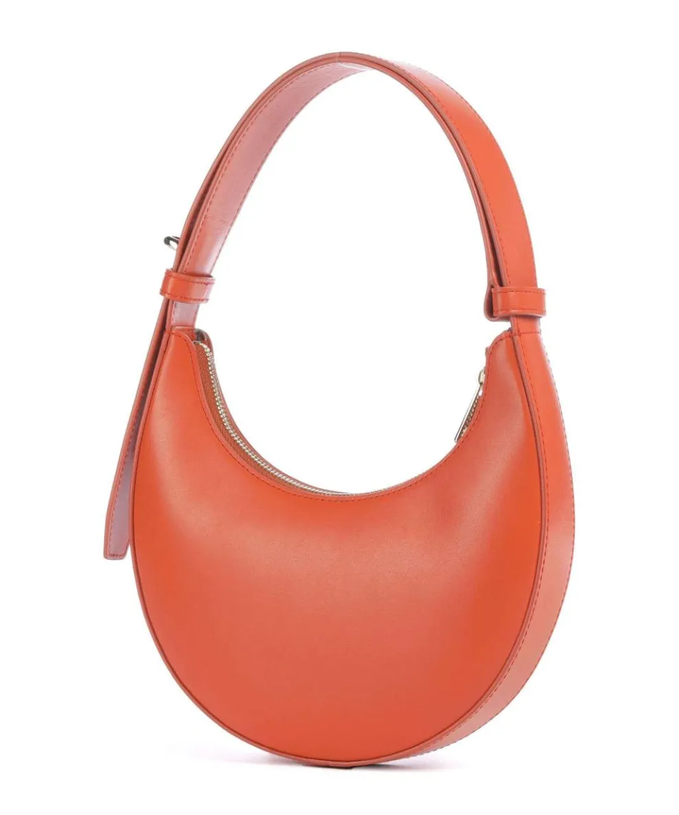 Delizia Mini Shoulder bag fine grain leather orange