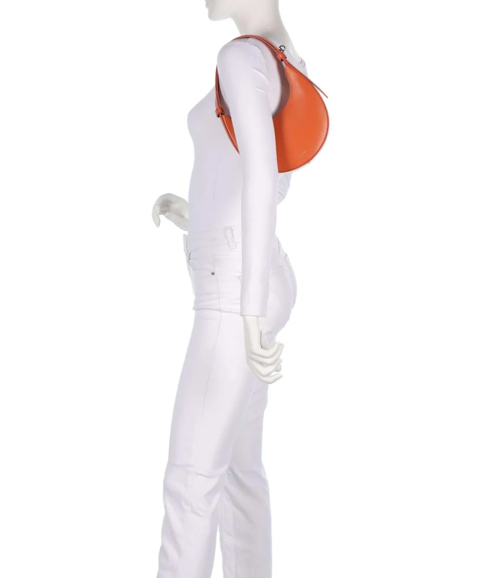 Delizia Mini Shoulder bag fine grain leather orange