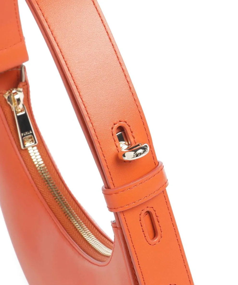 Delizia Mini Shoulder bag fine grain leather orange