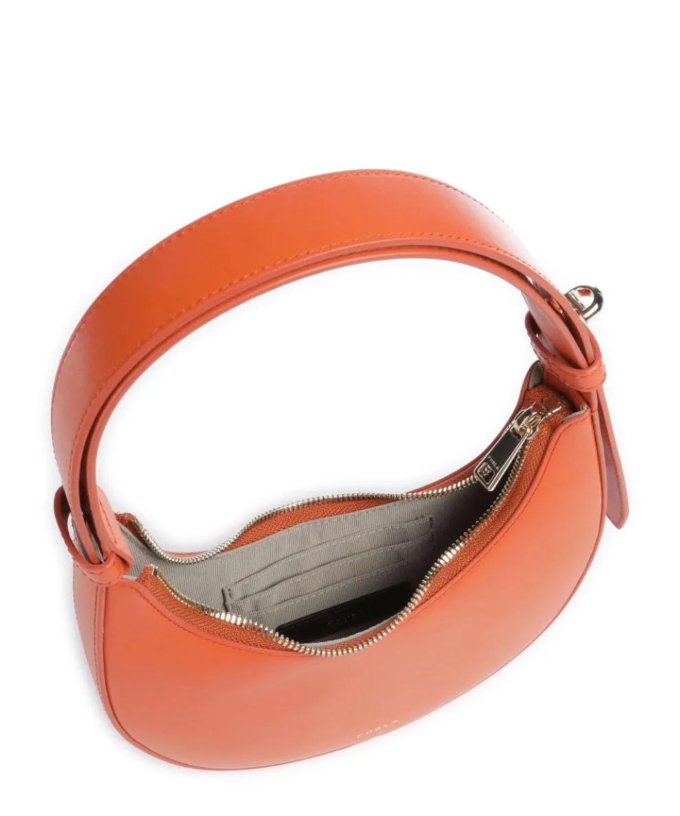 Delizia Mini Shoulder bag fine grain leather orange