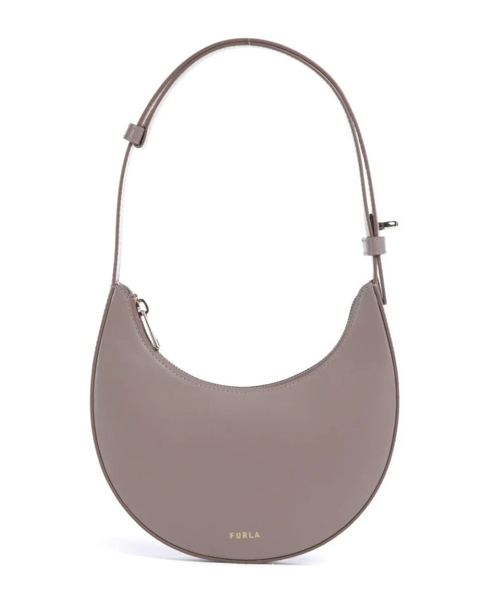 Delizia Mini Shoulder bag fine grain leather taupe