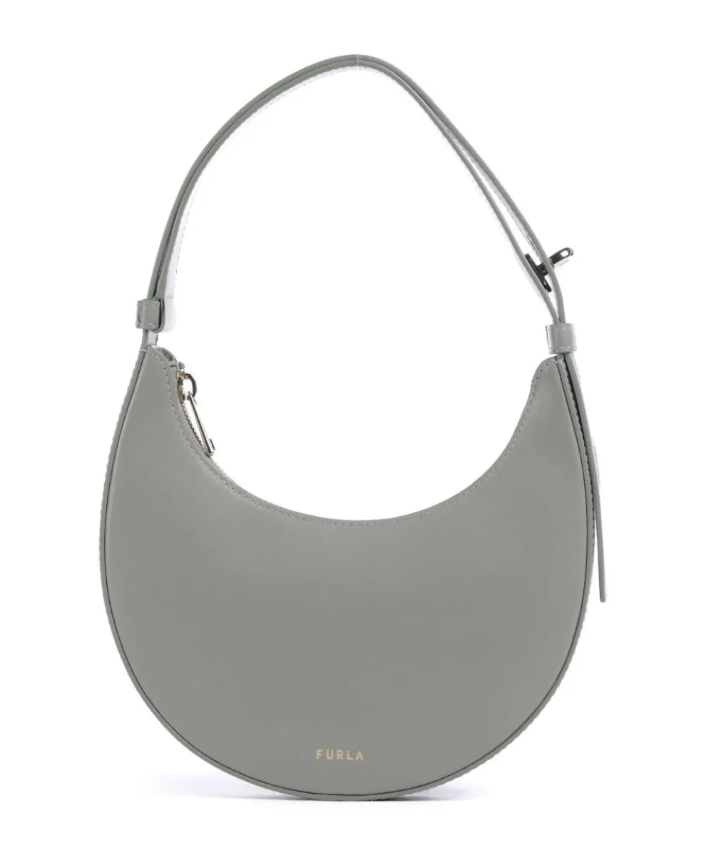 Delizia Mini Shoulder bag fine grain leather grey