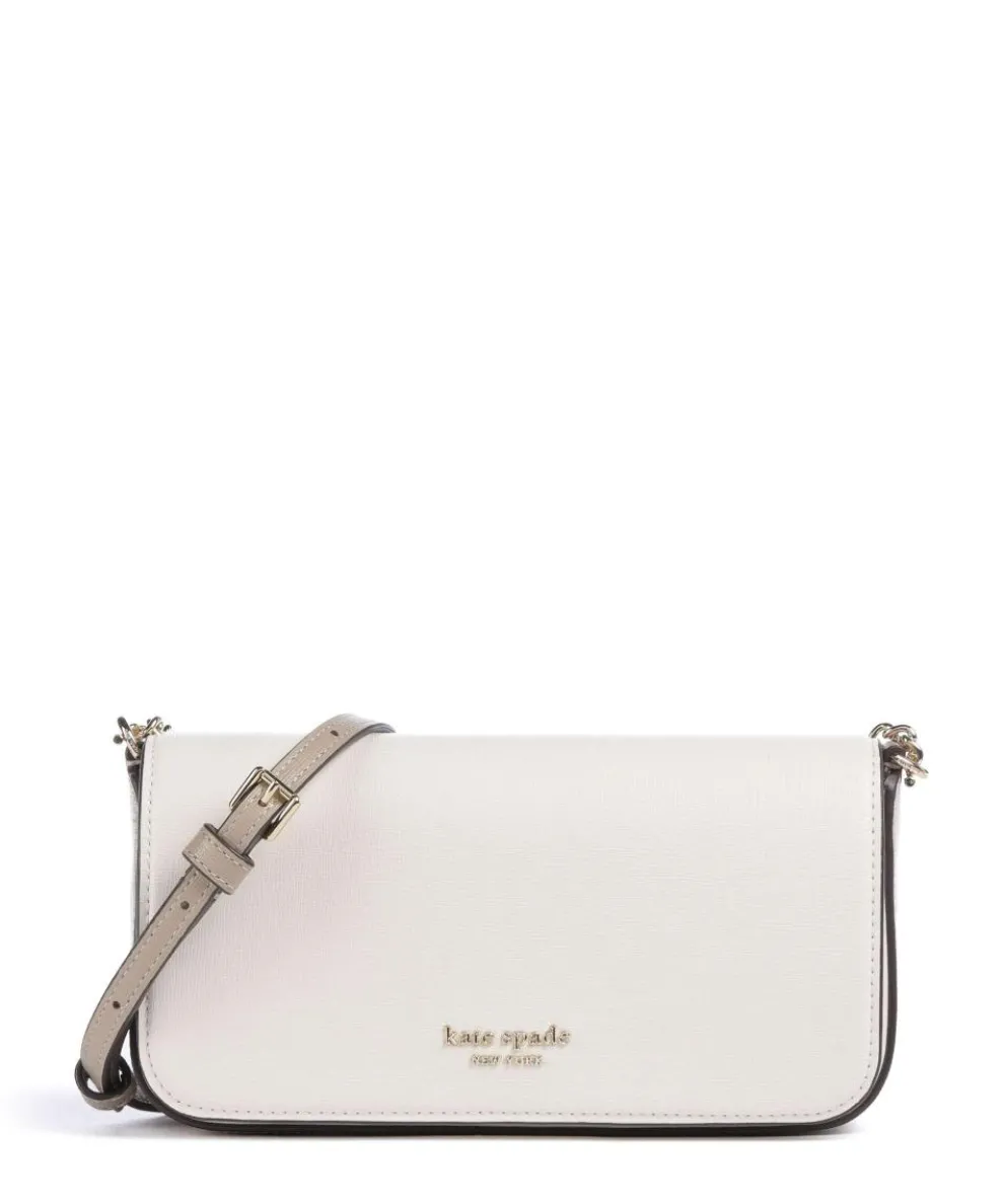 Devin Crossbody bag saffiano leather ivory
