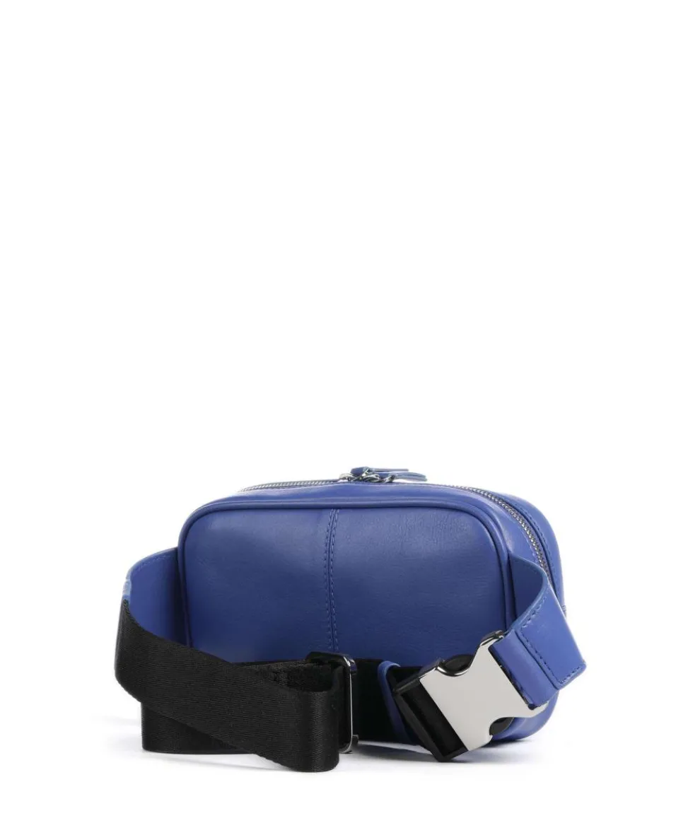 Devon Fanny pack fine grain leather blue