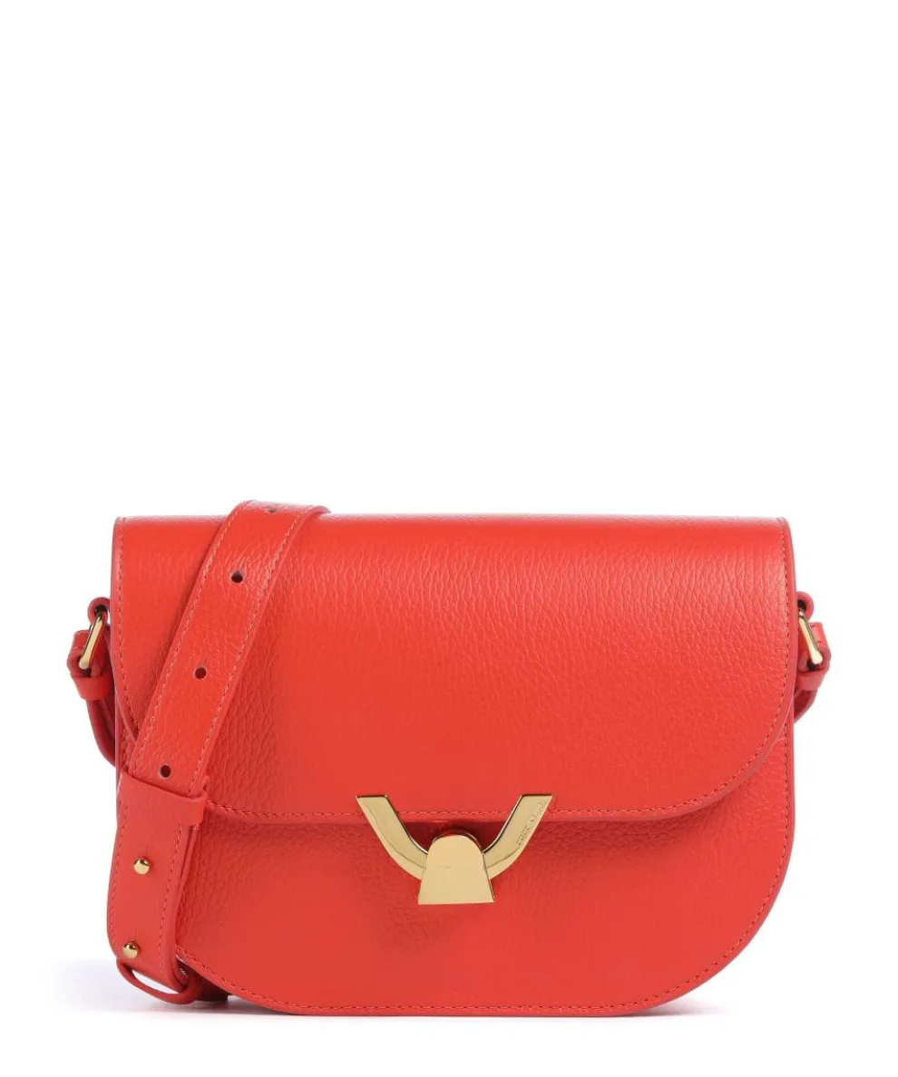 Dew Crossbody bag grained leather orange