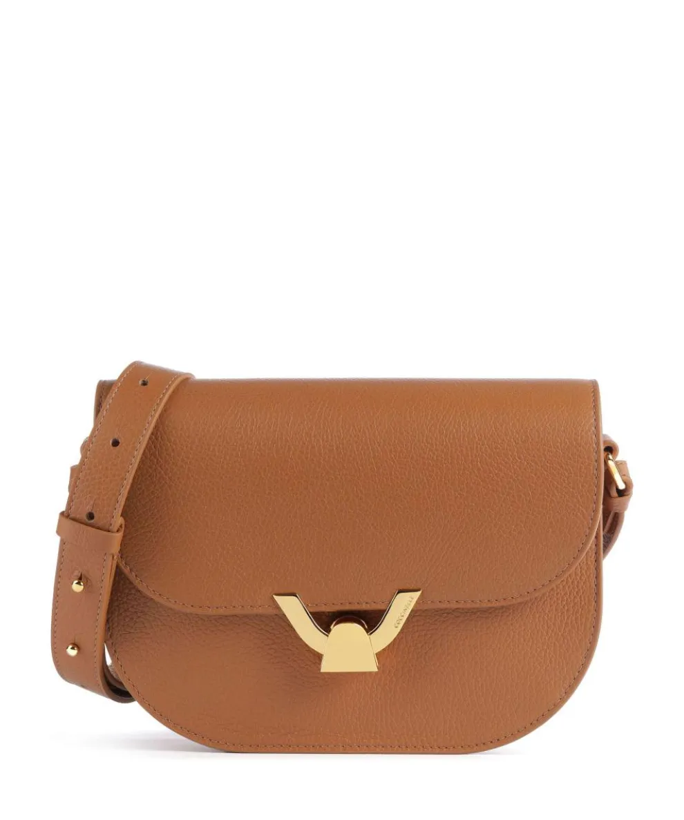 Dew Crossbody bag grained leather brown
