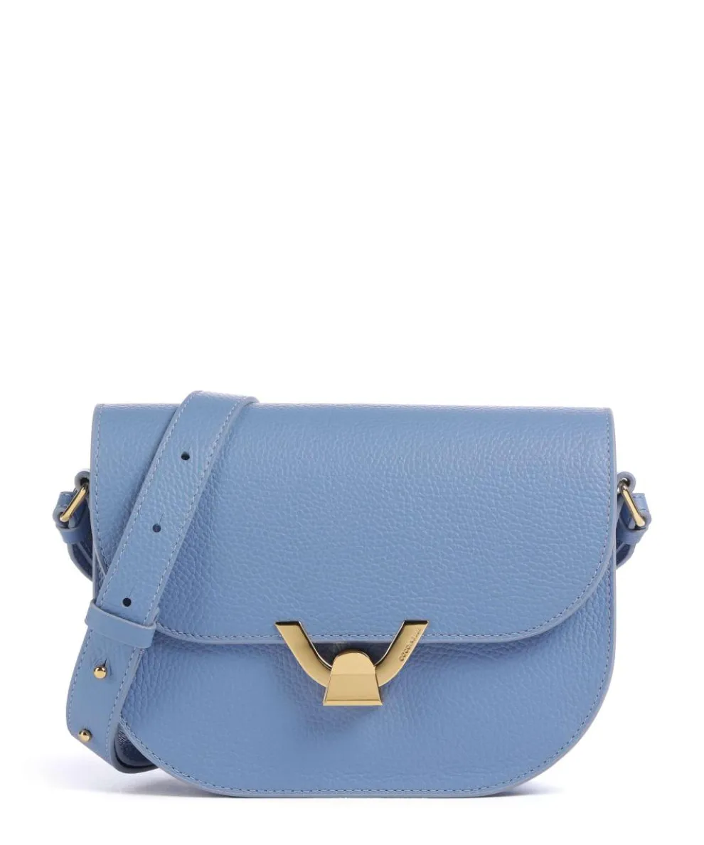 Dew Crossbody bag grained leather blue