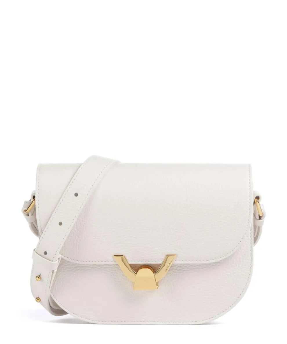 Dew Crossbody bag grained leather white