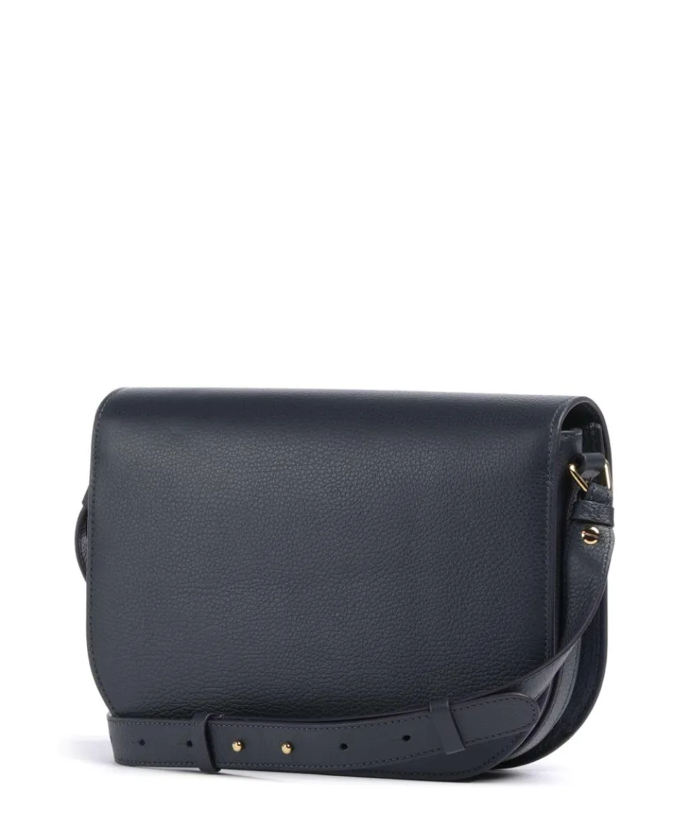Dew Shoulder bag grained leather navy