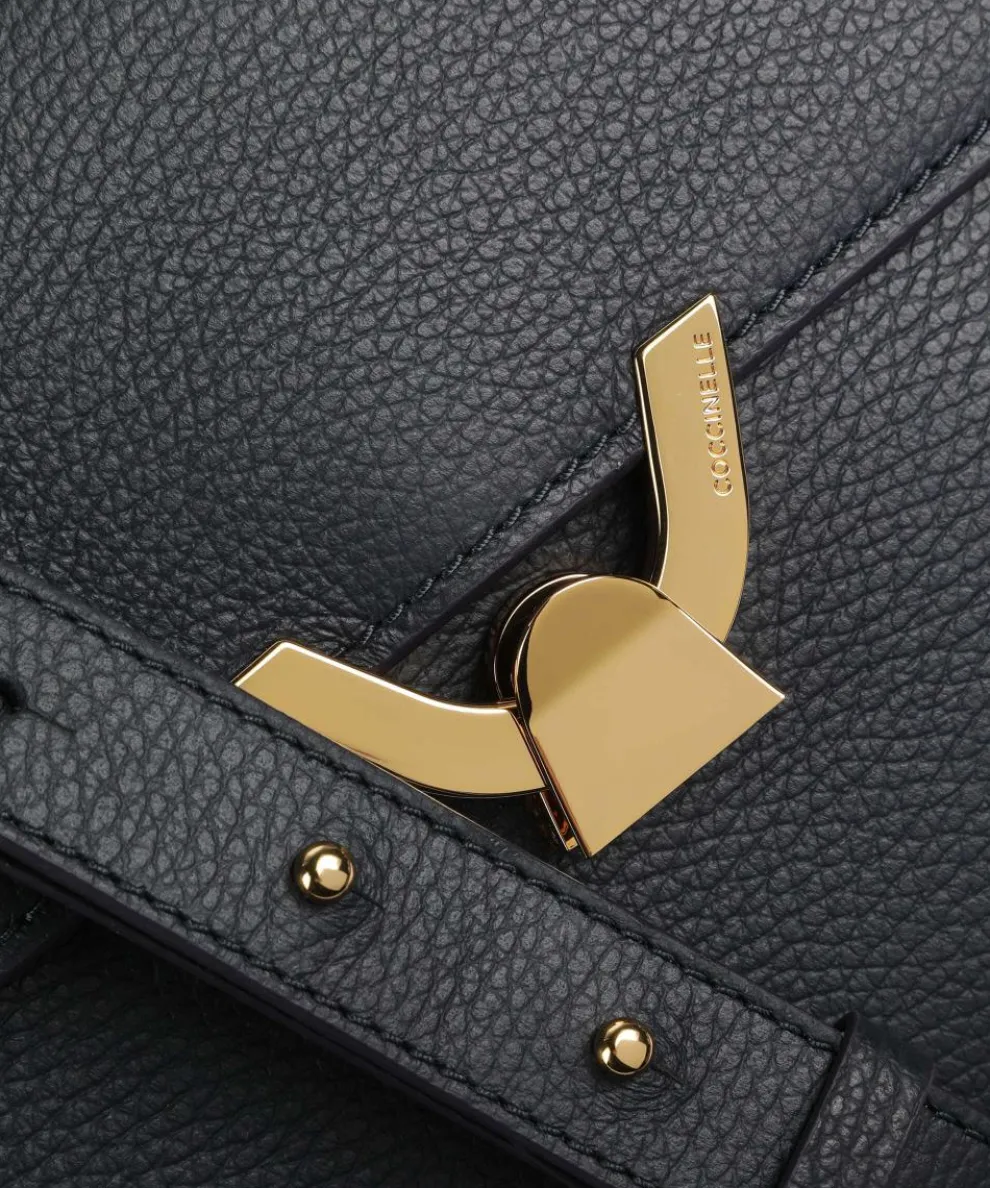 Dew Shoulder bag grained leather navy