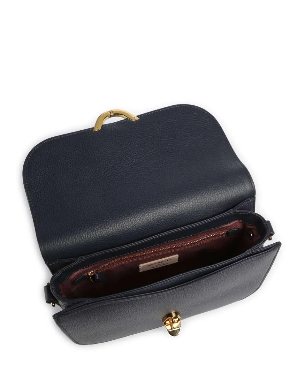 Dew Shoulder bag grained leather navy