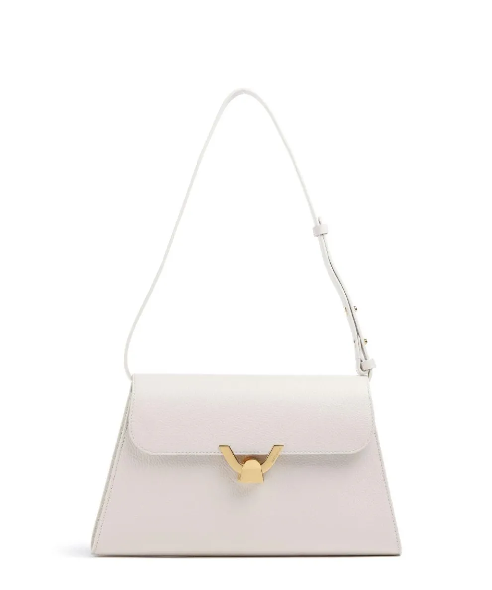 Dew Shoulder bag grained leather white