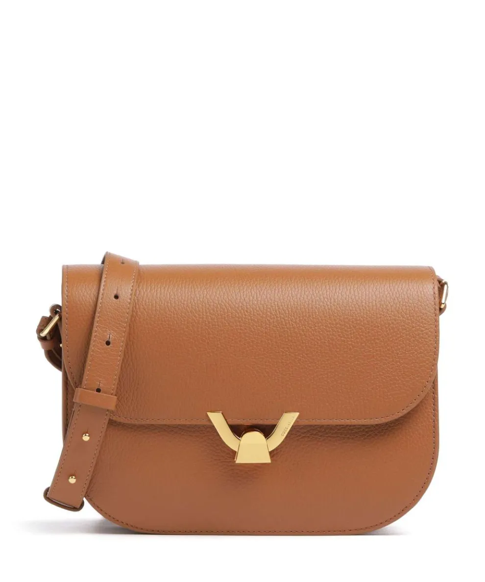 Dew Shoulder bag grained leather brown
