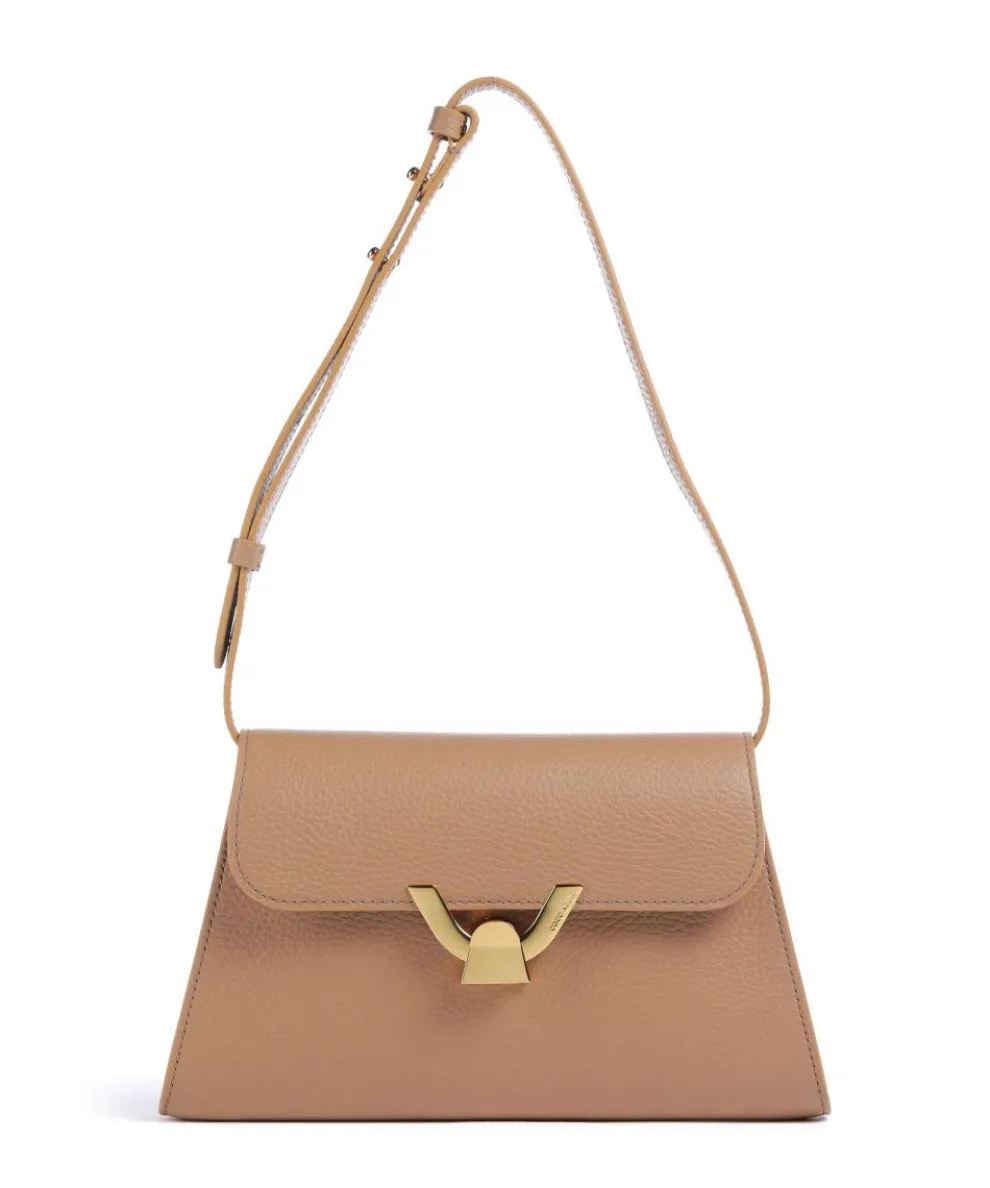 Dew Shoulder bag grained cow leather light brown