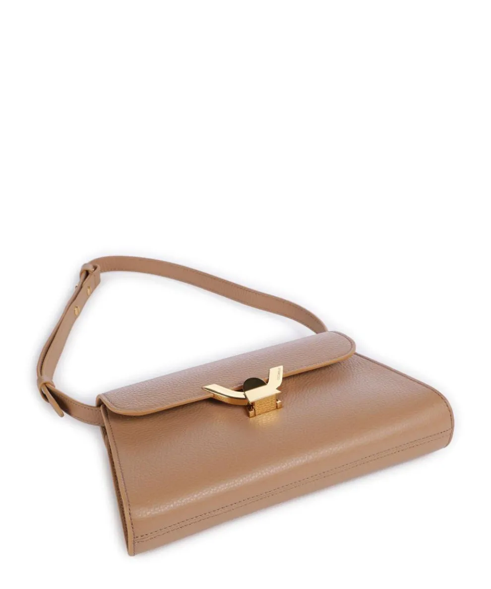 Dew Shoulder bag grained cow leather light brown