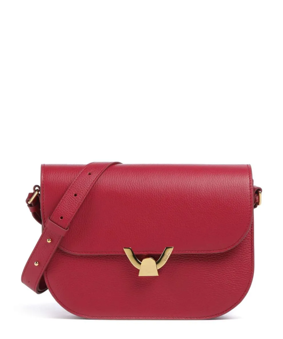 Dew Shoulder bag grained leather red