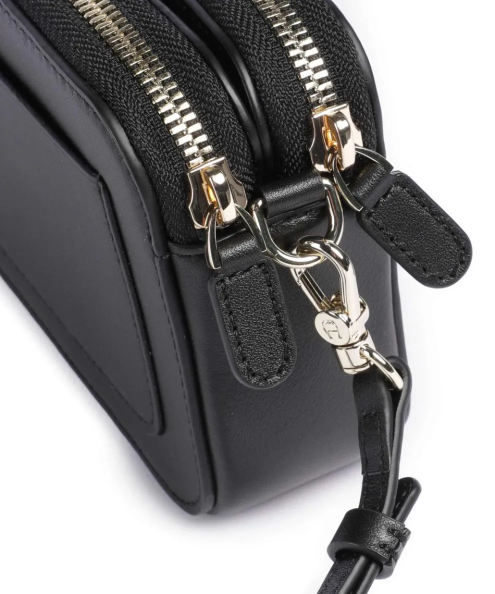 Diadora Phone bag embossed leather black