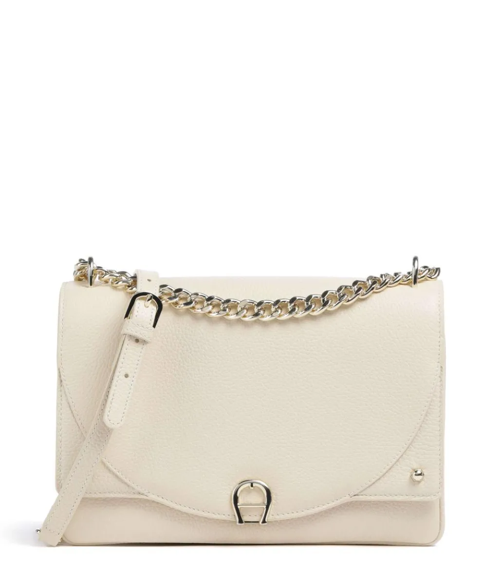 Diadora S Shoulder bag grained cow leather cream