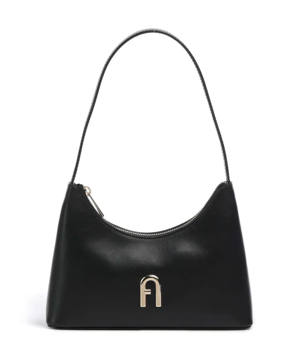 Diamante Mini Shoulder bag fine grain leather black