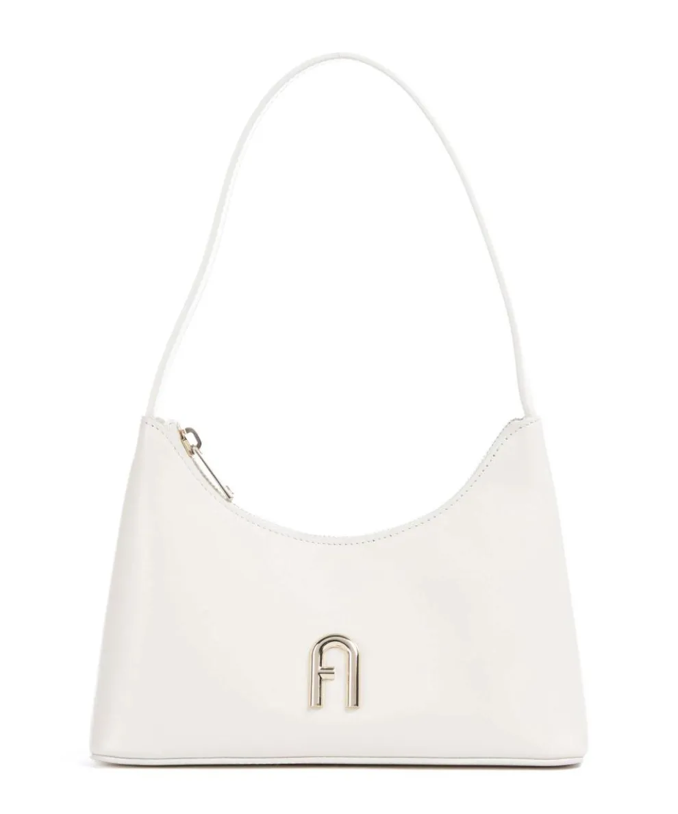 Diamante Mini Shoulder bag fine grain leather cream
