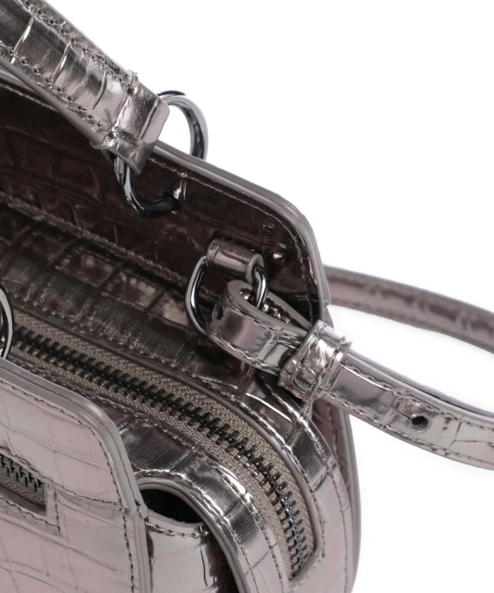 Diane Mini Croco Crossbody bag imitation leather dark grey