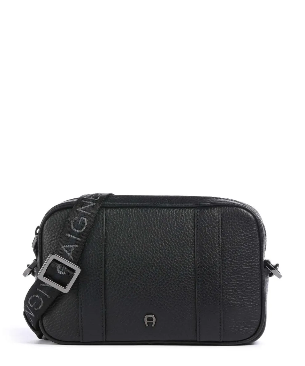 Diego S Crossbody bag grained cow leather black
