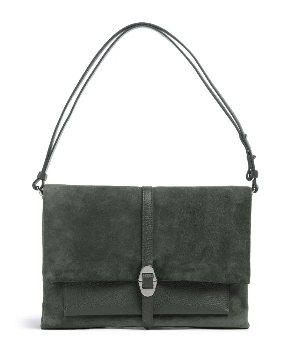 Dorian Shoulder bag brushed cow leather dark green