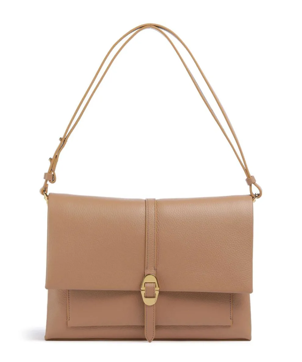 Dorian Shoulder bag grained cow leather light brown