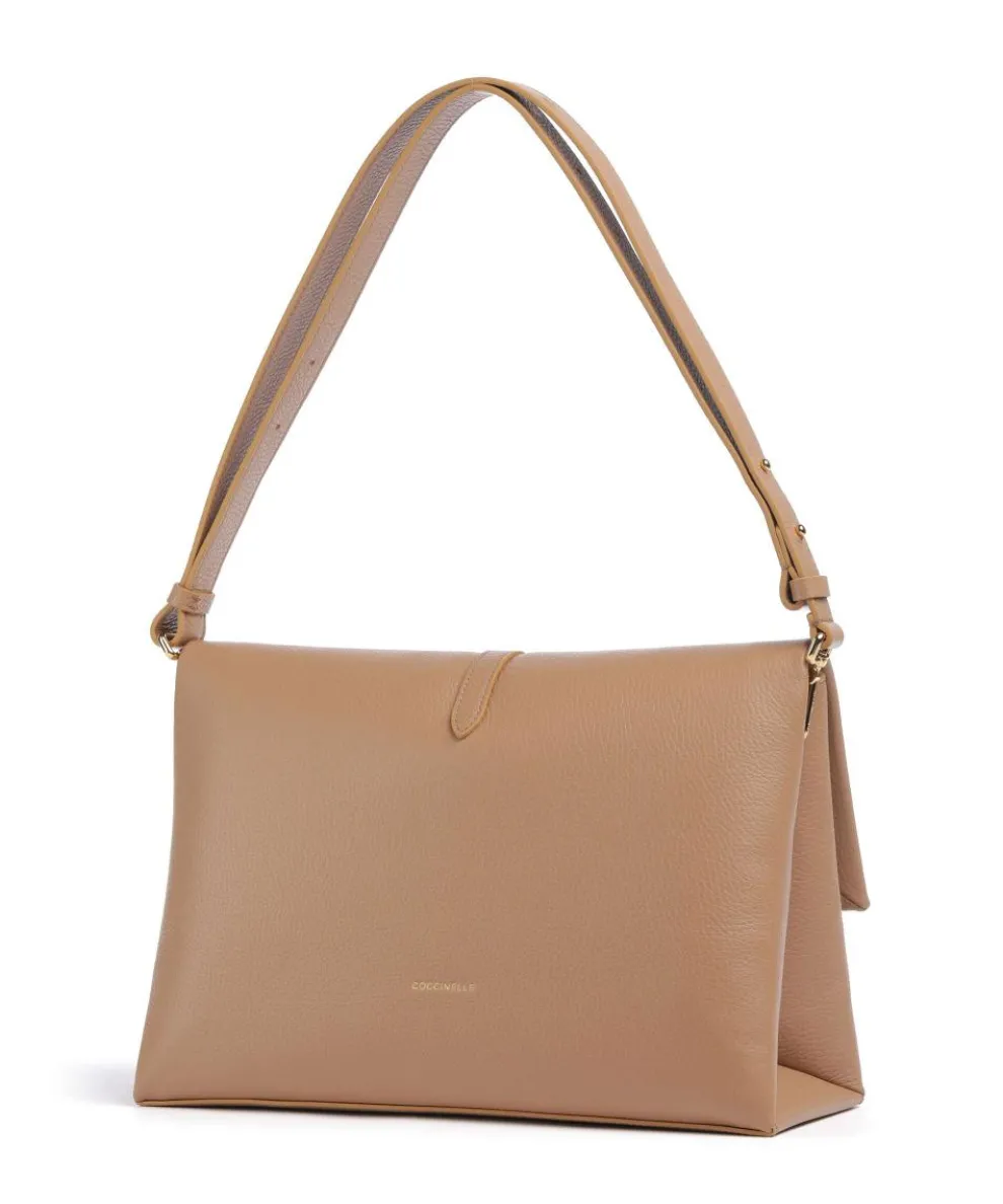 Dorian Shoulder bag grained cow leather light brown