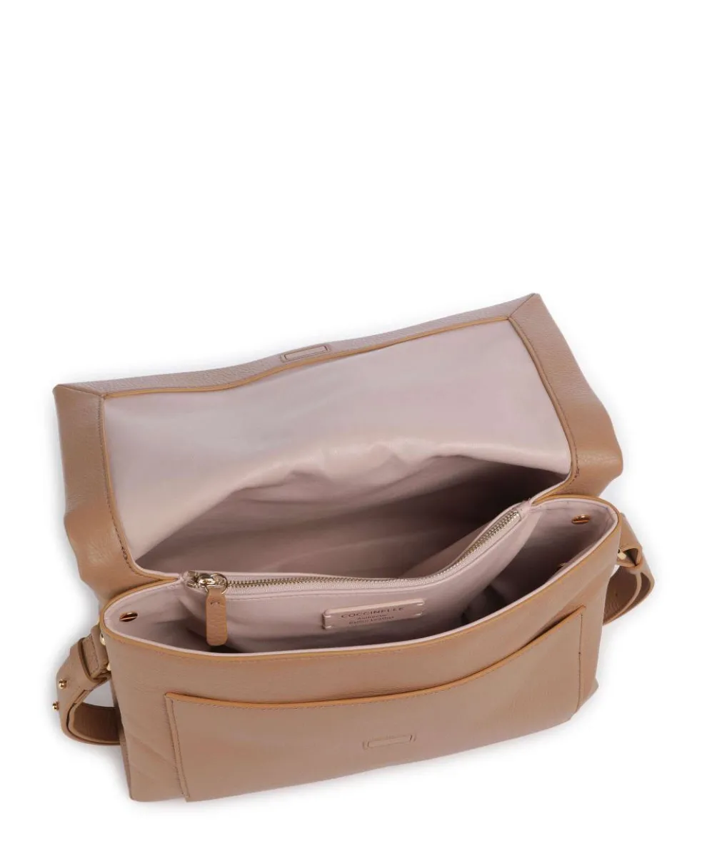 Dorian Shoulder bag grained cow leather light brown