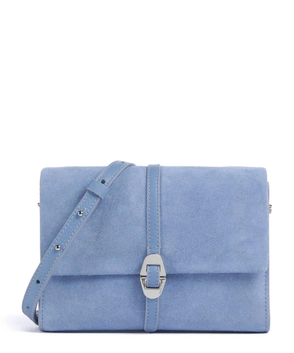 Dorian Suede Crossbody bag brushed cow leather blue